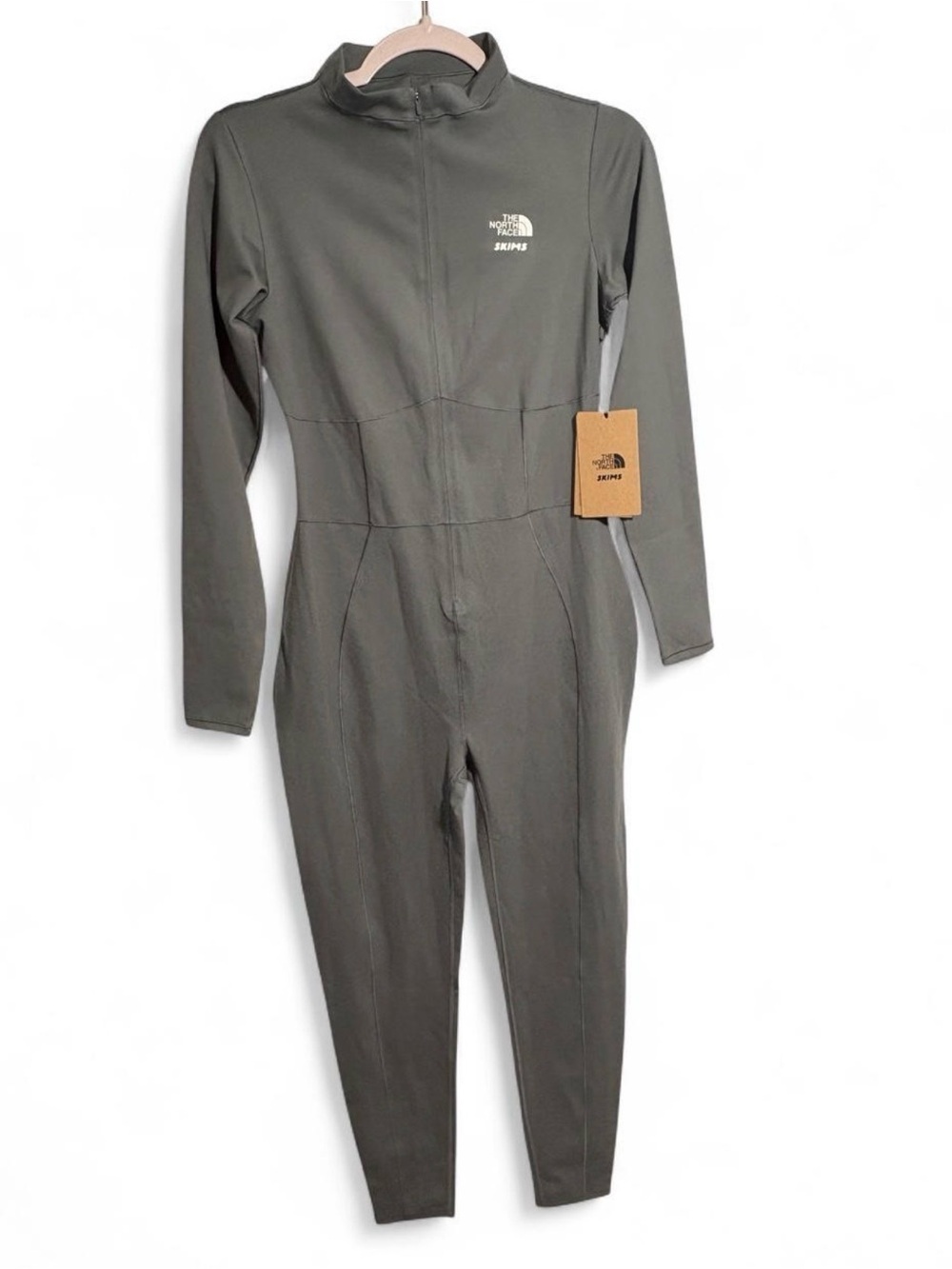 THE NORTH FACE X SKIMS GUNMETAL REFINA BODYSUIT SIZE L